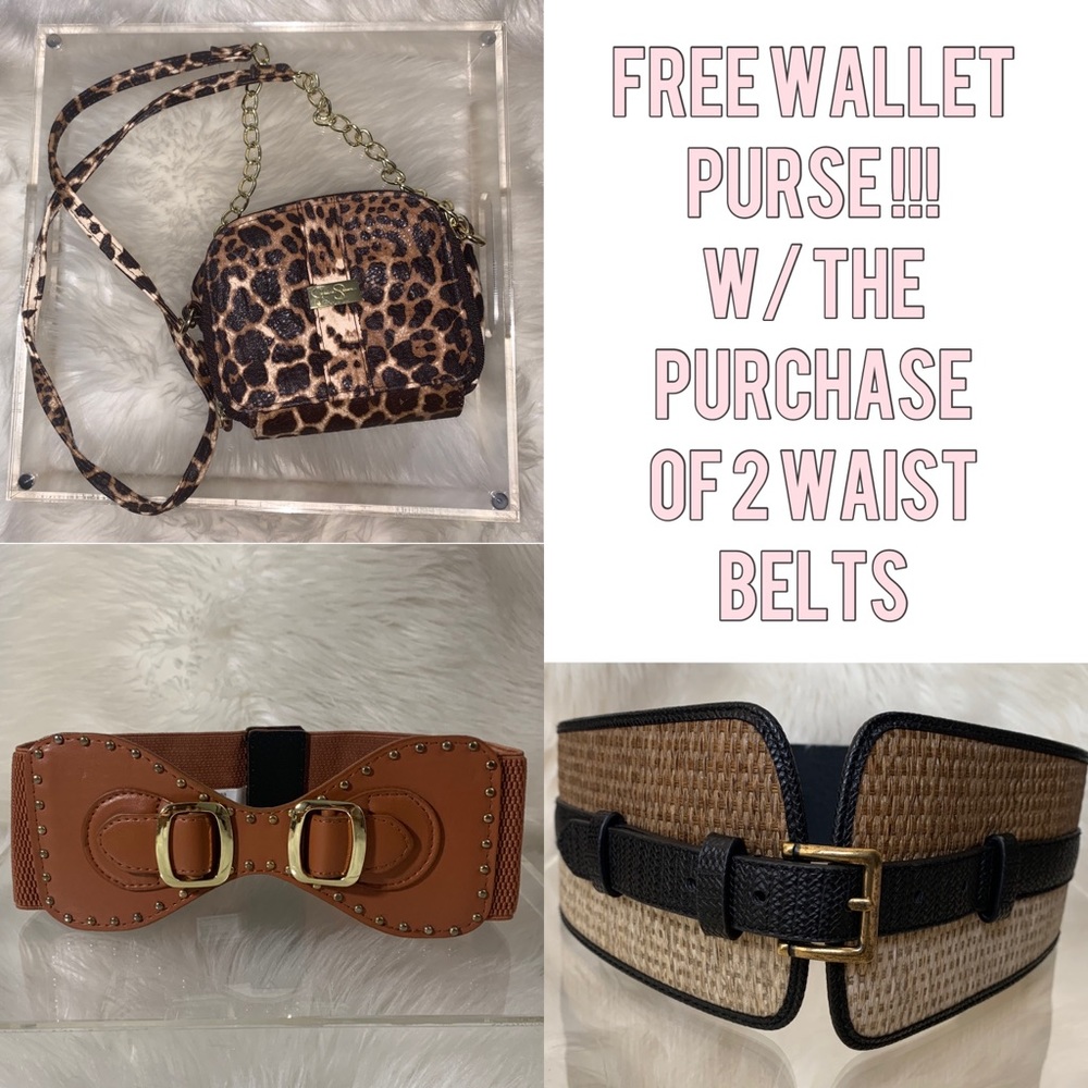 Waist Belts With Free Wallet Purse (New)